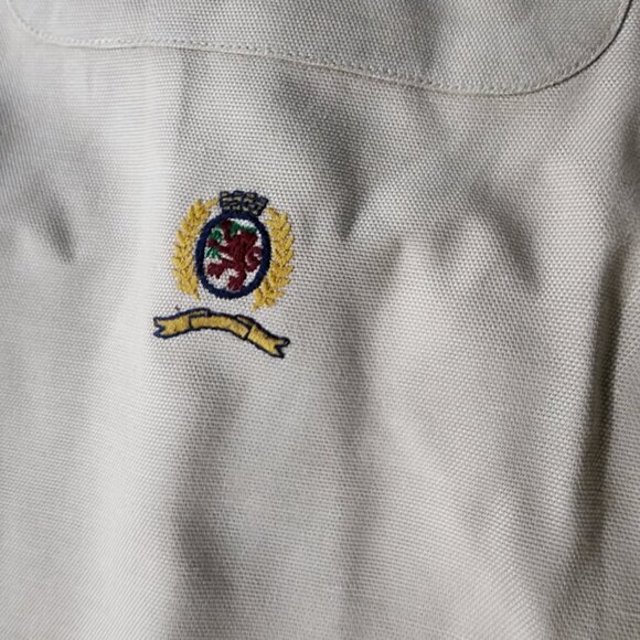 Tommy Hilfiger Mens Shirt 16 34/35 Beige Khaki Button Up Original Oxford Dress - Picture 3 of 4